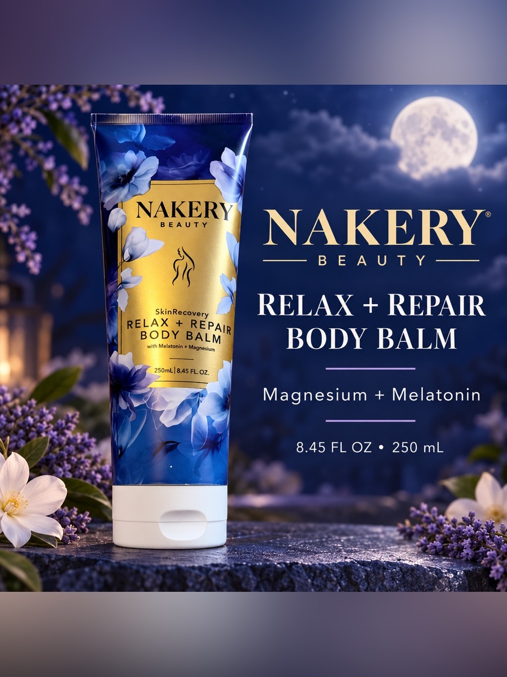 NAKERY BEAUTY RELAX + REPAIR BODY BALM 8.45 OZ
